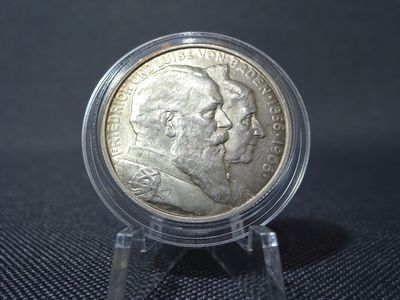 Silbermünze Deutsches Kaiserreich 1906 G 2 Mark Friedrich I. Luise Baden 1.