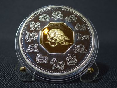 Silbermünze Kanada 2008 15 Dollars Lunar Maus Ratte Gilded PP Proof > 1 Oz Unze Silbermünze Kanada 2008 15 Dollars Lunar Maus Ratte Gilded PP Proof > 1 Oz Unze