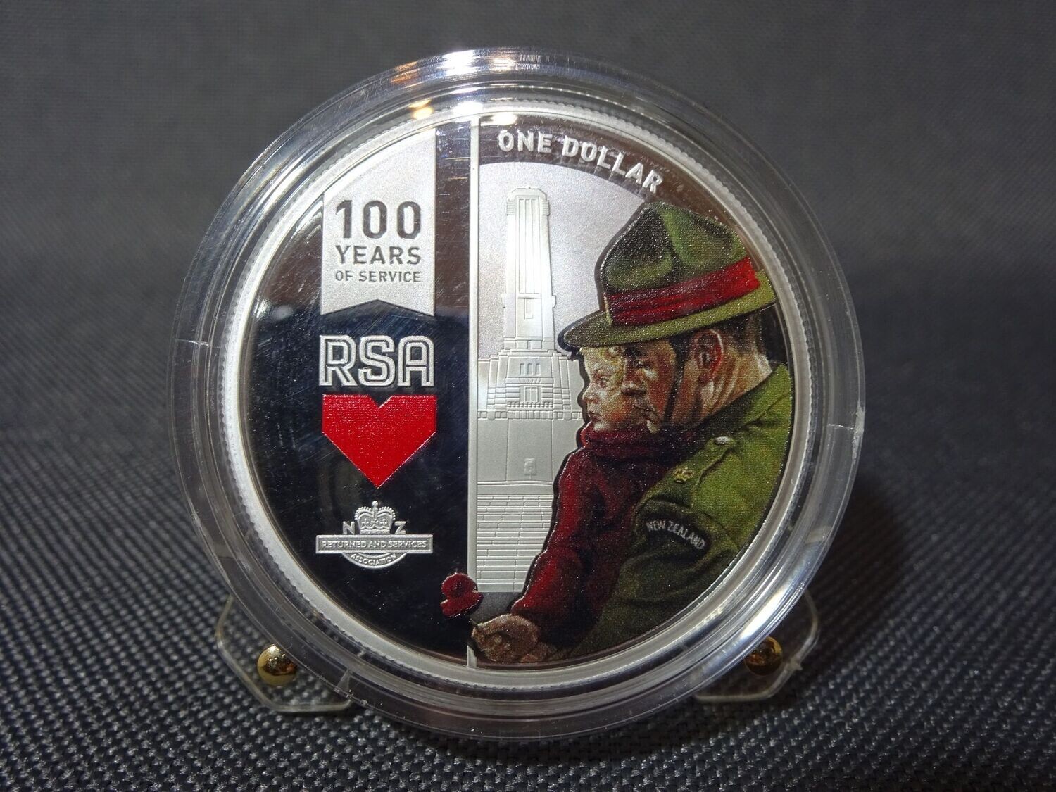 Silbermünze Neuseeland 2016 1 Dollar 100 Jahre RSA Farbe PP Proof 1 Oz Unze Silbermünze Neuseeland 2016 1 Dollar 100 Jahre RSA Farbe PP Proof 1 Oz Unze
