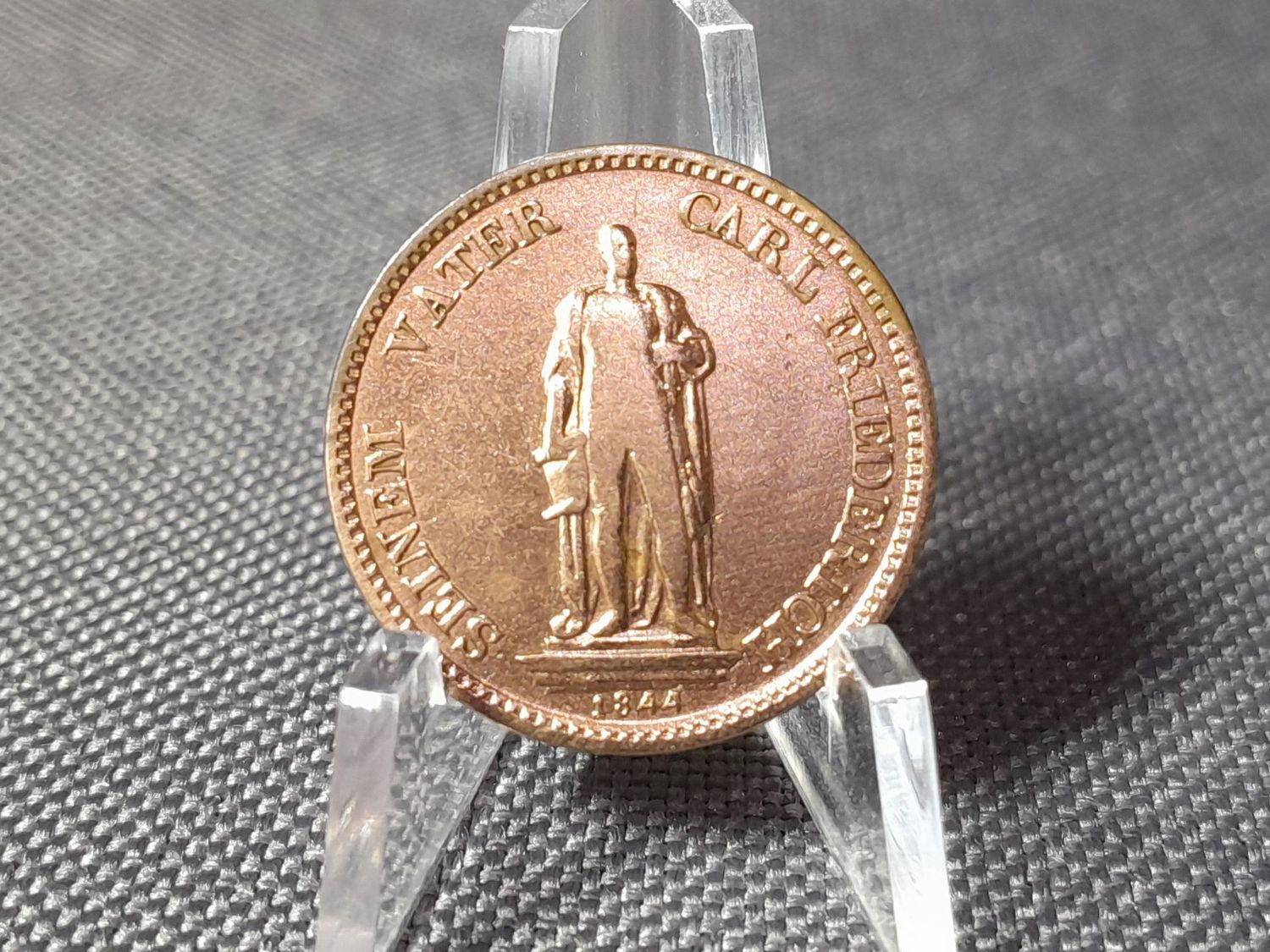 Münze Altdeutschland 1844 Großherzogtum Baden 1 Kreuzer Gedenkkreuzer Leopold Denkmal Münze Altdeutschland 1844 Großherzogtum Baden 1 Kreuzer Gedenkkreuzer Leopold Denkmal