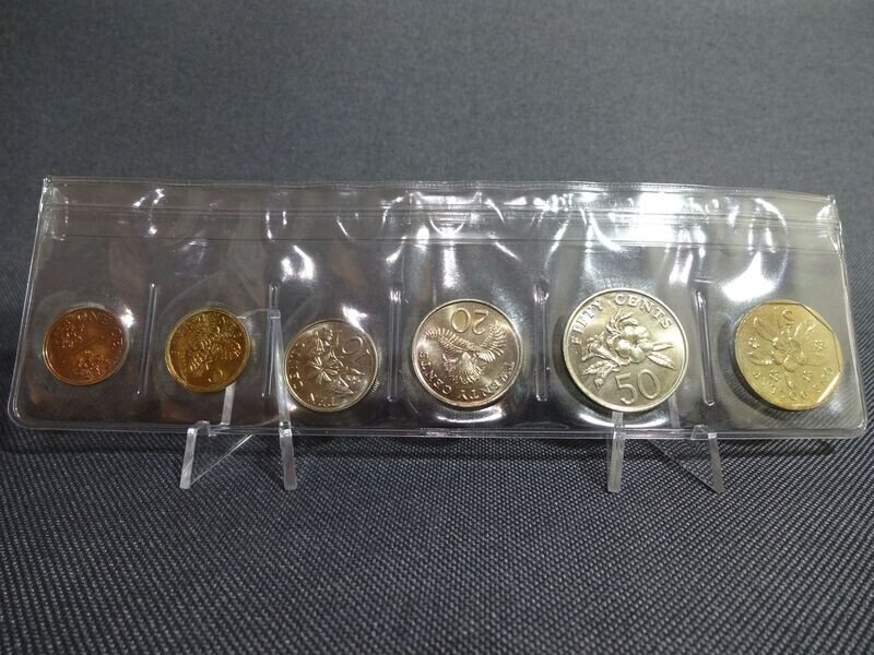 Kursmünzensatz KMS Set Singapur 1988 1 Cent - 1 Dollar Pflanzen Kursmünzensatz KMS Set Singapur 1988 1 Cent - 1 Dollar Pflanzen