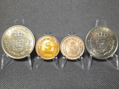 Münzen Set Dänemark 1960 1961 1963 5 Öre Kroner Kronen Frederik IX. Erhaltung! 