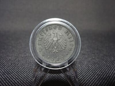 Münze Drittes Reich 1946 F 10 Reichspfennig Alliierte Besatzung Besetzung Stuttgart Münze Drittes Reich 1946 F 10 Reichspfennig Alliierte Besatzung Besetzung Stuttgart