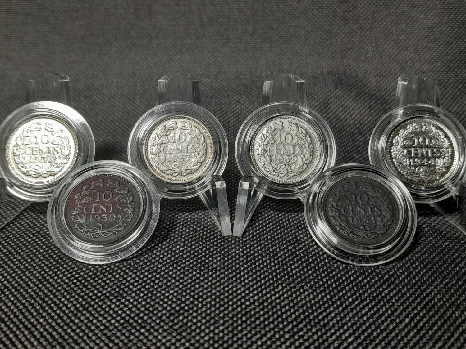 Silbermünzen Set Niederlande 1936 1937 1939 1941 1944 10 Cents Wilhelmina Erhaltung Silbermünzen Set Niederlande 1936 1937 1939 1941 1944 10 Cents Wilhelmina Erhaltung