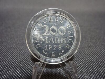 Münze Weimarer Republik 1923 E 200 Mark Inflation (1.) Münze Weimarer Republik 1923 E 200 Mark Inflation (1.)
