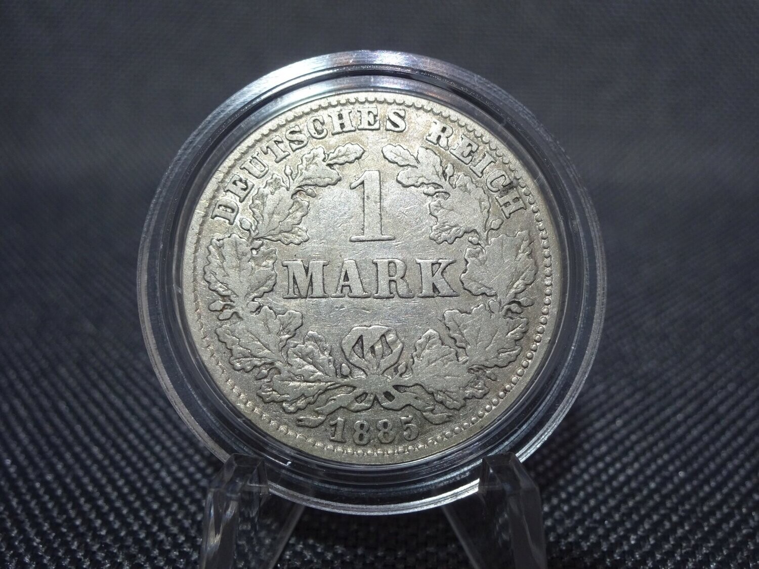 Silbermünze Deutsches Reich 1885 J 1 Mark Hamburg