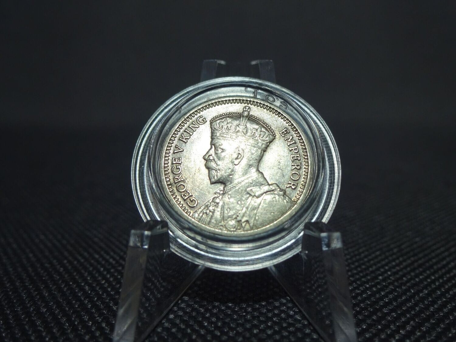 Silbermünze Neuseeland 1934 3 Pence King George V Silbermünze Neuseeland 1934 3 Pence King George V