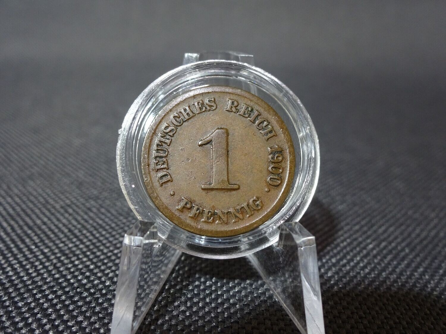 Münze 1900 Deutsches Kaiserreich G 1 Pfennig Karlsruhe Münze 1900 Deutsches Kaiserreich G 1 Pfennig Karlsruhe