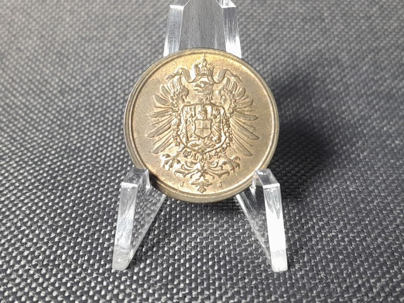 Münze Deutsches Kaiserreich 1875 J 2 Pfennig Hamburg Fehlprägung Erhaltung