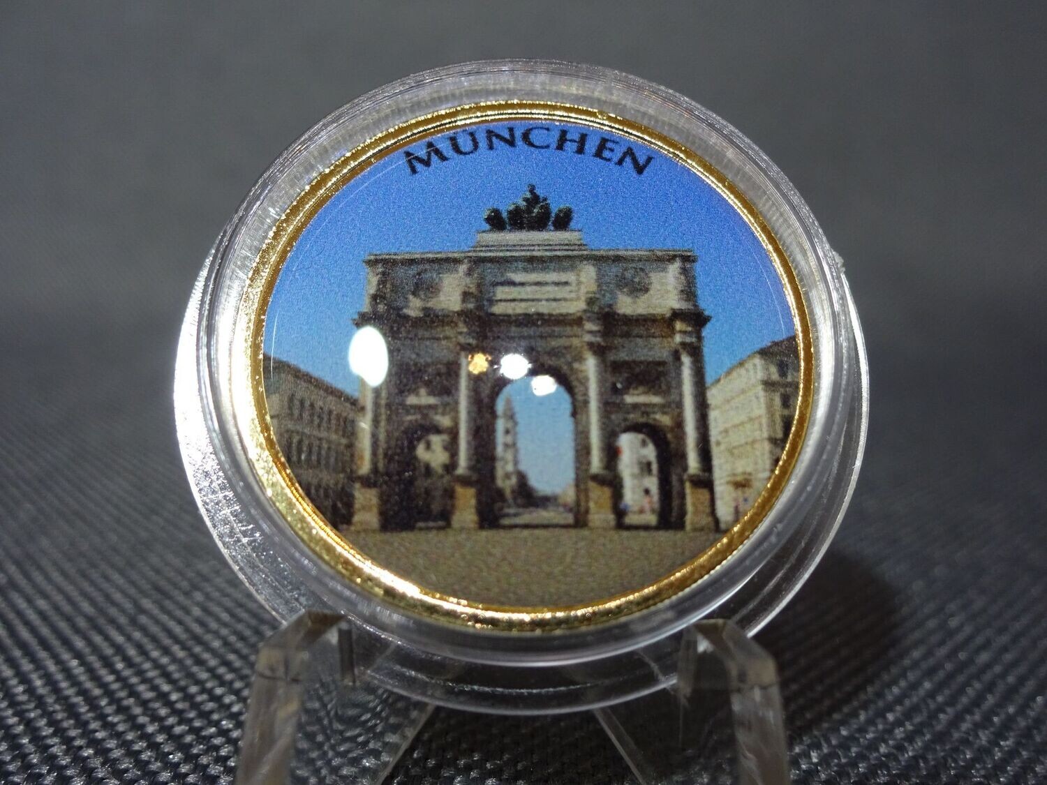 Münze Deutschland 2 Euro München Farbe Emaille Vergoldet
