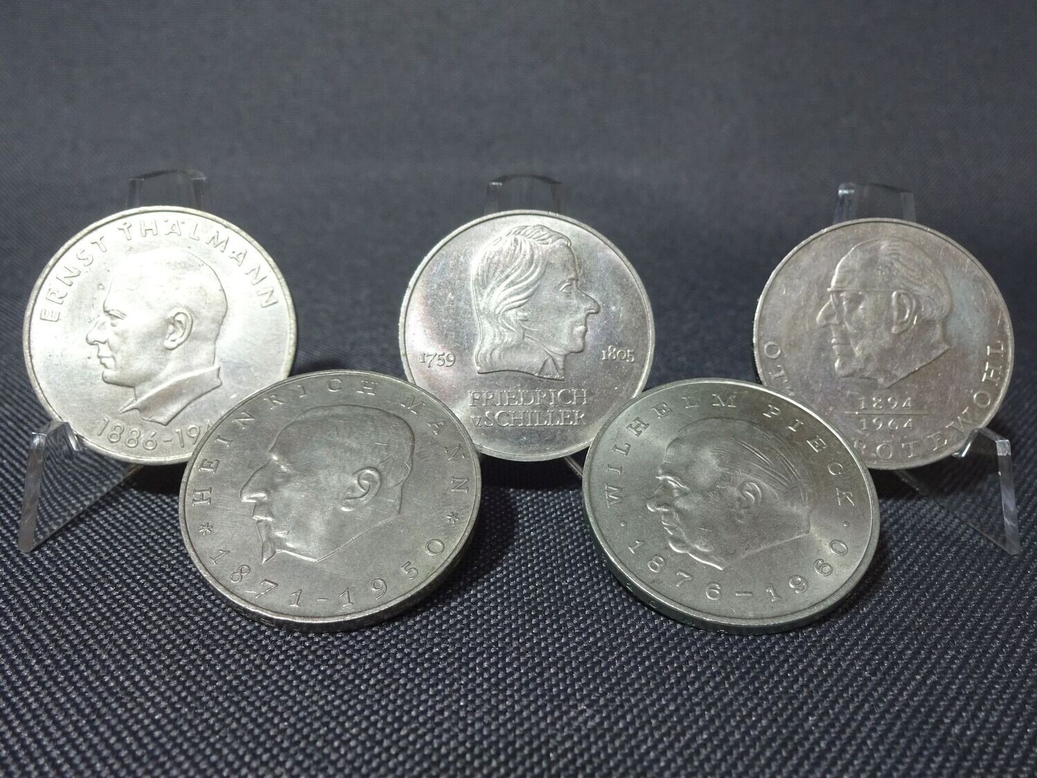 Münzen-Set DDR 1971-1973 20 Mark Friedrich Schiller Heinrich Mann Münzen-Set DDR 1971-1973 20 Mark Friedrich Schiller Heinrich Mann