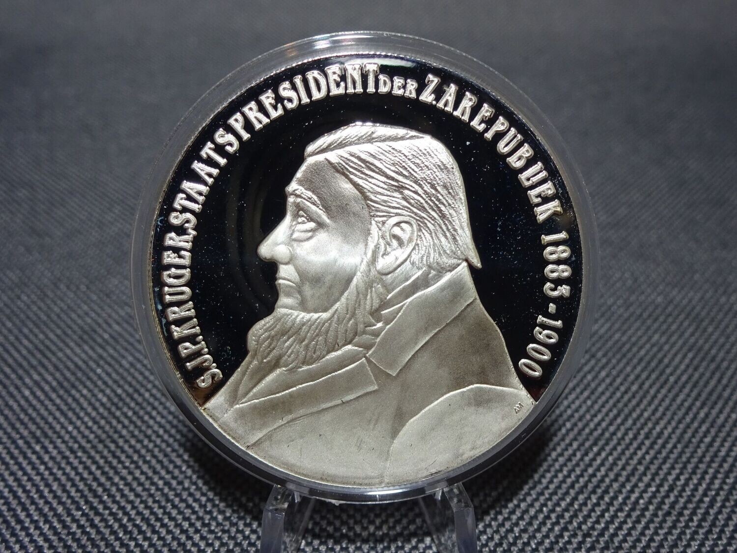 Silbermedaille Südafrika 2004 Krügerrand Todestag Paul Kruger PP Proof 1 Oz Unze Rarität Selten Silbermedaille Südafrika 2004 Krügerrand Todestag Paul Kruger PP Proof 1 Oz Unze Rarität Selten