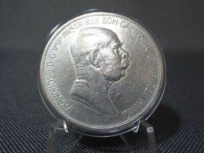 Silbermünze Österreich 1908 5 Kronen KuK 60 Jähriges Jubiläum Kaiser Franz Joseph I.