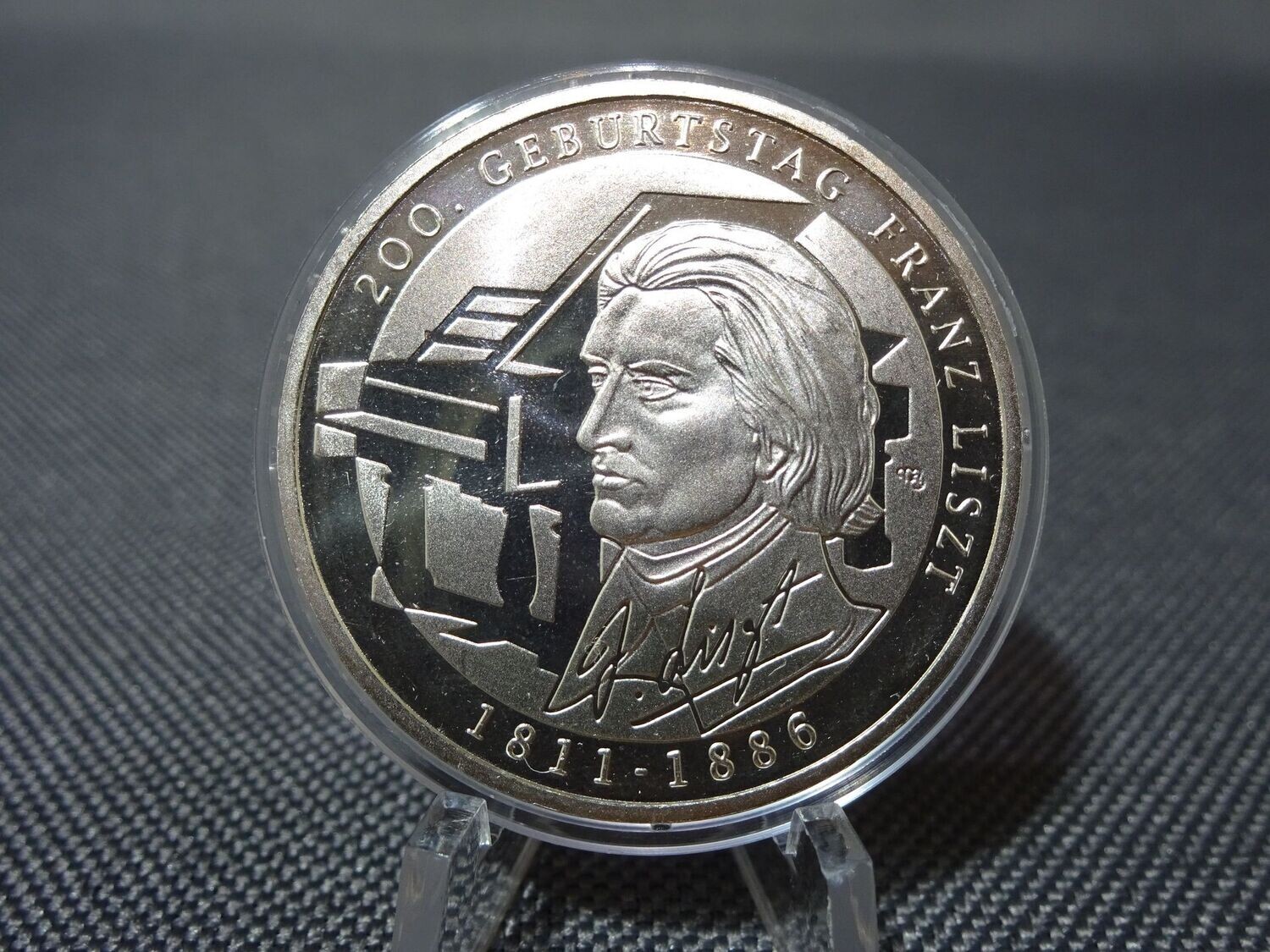 Silbermünze Deutschland 2011 G 10 Euro Franz Ferenc Liszt Karlsruhe