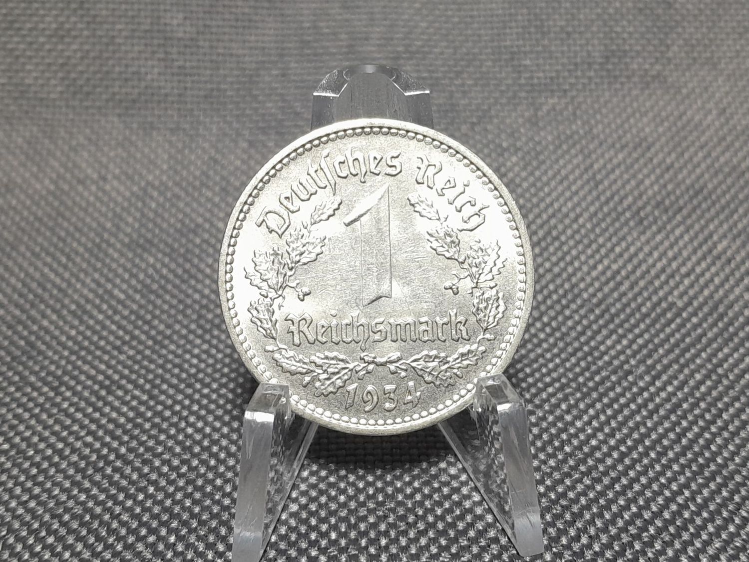 Münze Drittes Reich 1934 E 1 Reichsmark Muldenhütten Münze Drittes Reich 1934 E 1 Reichsmark Muldenhütten