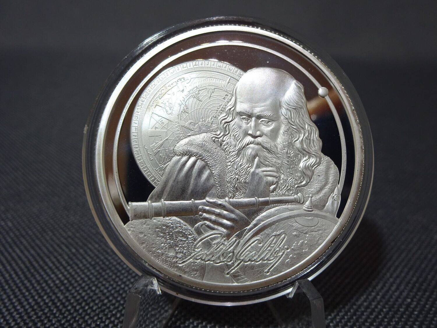 Silbermünze Niue 2021 5 Dollars Galileo Galilei 1 Oz Unze Silbermünze Niue 2021 5 Dollars Galileo Galilei 1 Oz Unze