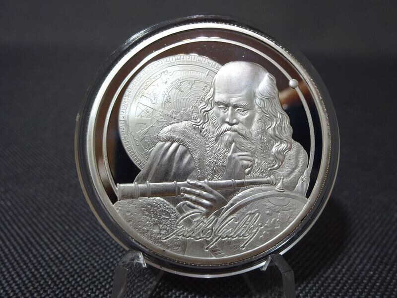 Silbermünze Niue 2021 5 Dollars Galileo Galilei 1 Oz Unze Silbermünze Niue 2021 5 Dollars Galileo Galilei 1 Oz Unze