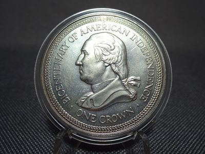 Münze Isle of Man 1976 1 Crown Krone 200 Jahre Amerikan. Unabhängigkeit Münze Isle of Man 1976 1 Crown Krone 200 Jahre Amerikan. Unabhängigkeit