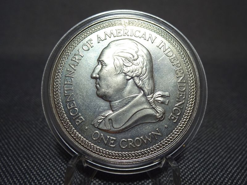 Münze Isle of Man 1976 1 Crown Krone 200 Jahre Amerikan. Unabhängigkeit Münze Isle of Man 1976 1 Crown Krone 200 Jahre Amerikan. Unabhängigkeit