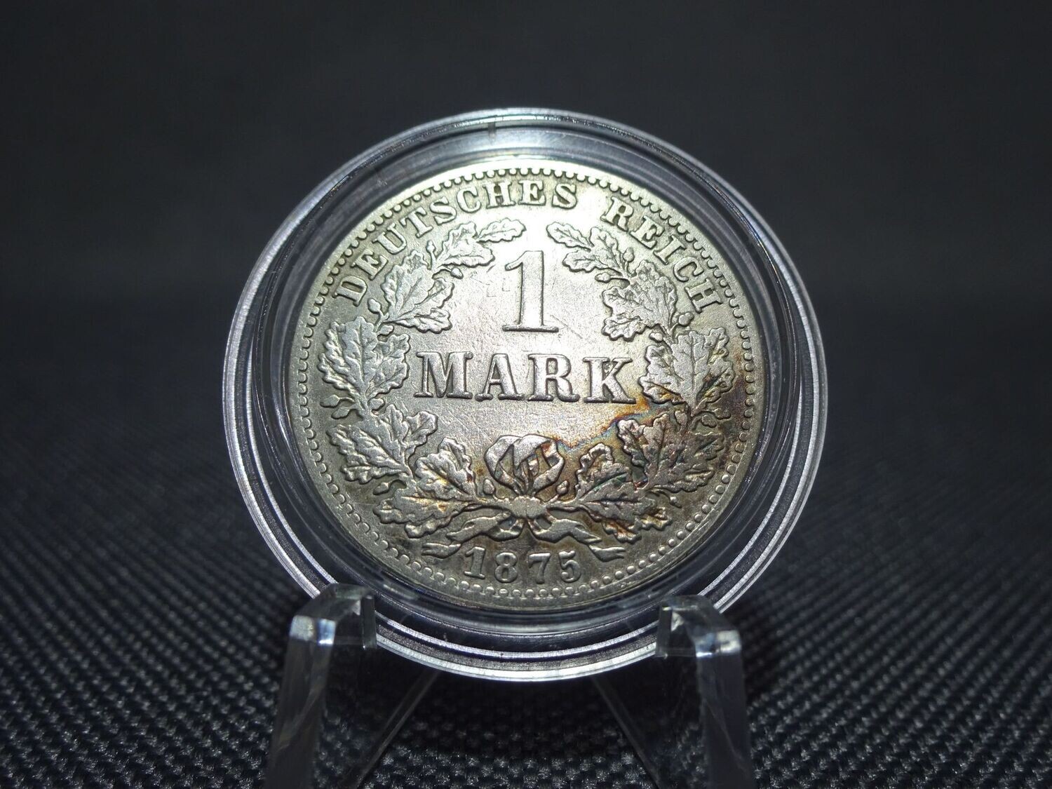 Silbermünze Deutsches Kaiserreich 1875 C 1 Mark Frankfurt