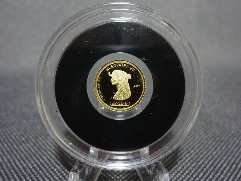 Goldmünze Elfenbeinküste 2017 100 Francs Kleopatra PP Proof 0,5 g Goldmünze Elfenbeinküste 2017 100 Francs Kleopatra PP Proof 0,5 g