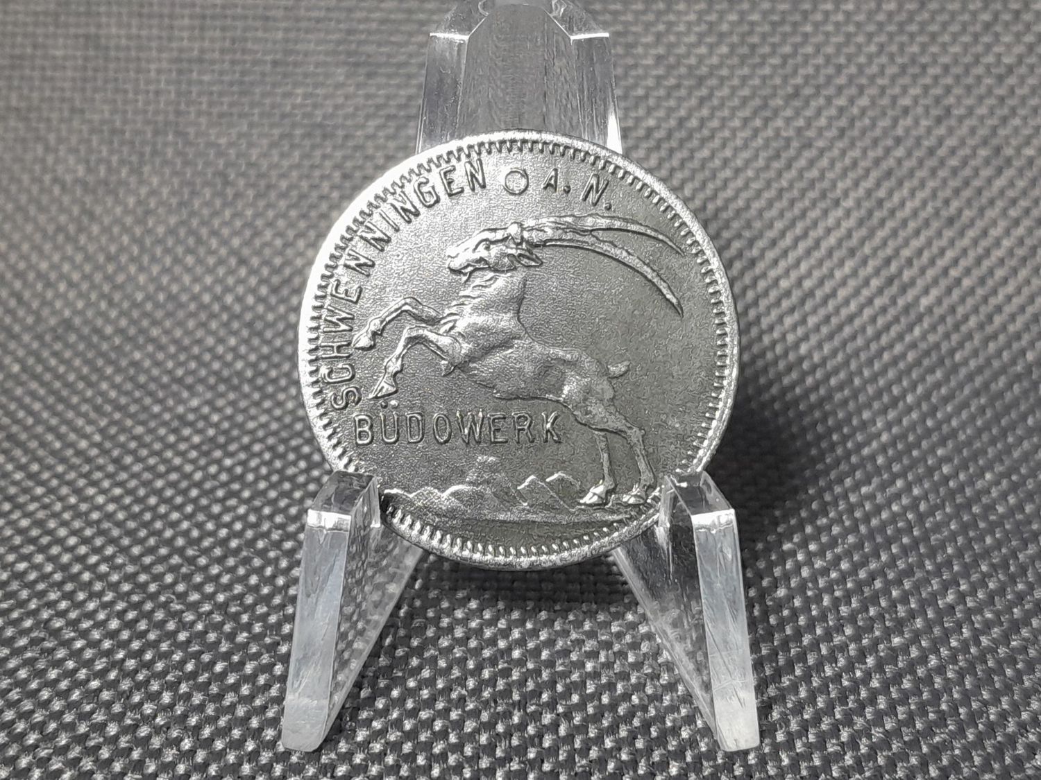 Sammelmarke 1920 Token Jeton Büdowerk Deutsches Kaiserreich Schwenningen Neckar Wertmarke Erhaltung!