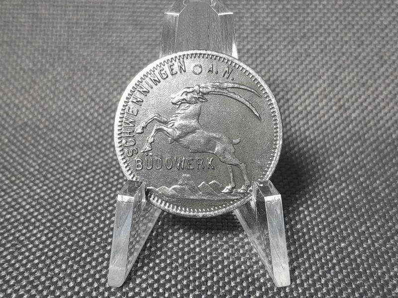 Sammelmarke 1920 Token Jeton Büdowerk Deutsches Kaiserreich Schwenningen Neckar Wertmarke Erhaltung!