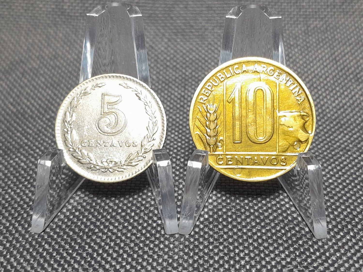 Münzen Set Argentinien 1925 1948 5 10 Centavos Libertad