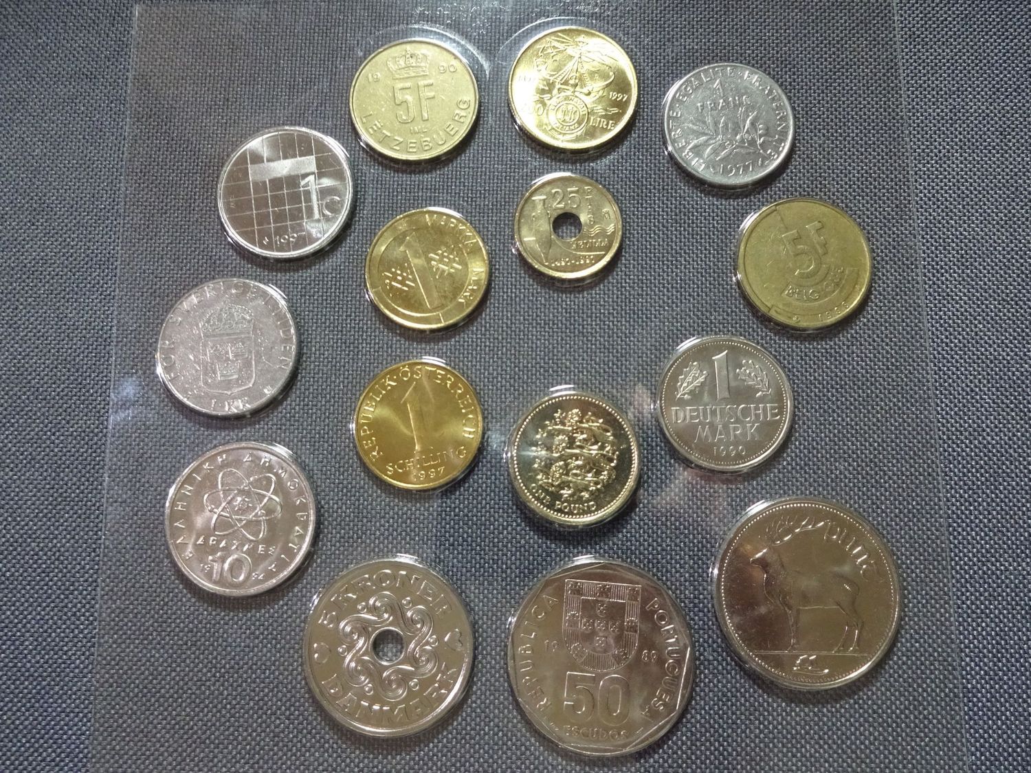 Münzen Set Europa 15x Länder 1977 - 1997 Erhaltung Münzen Set Europa 15x Länder 1977 - 1997 Erhaltung