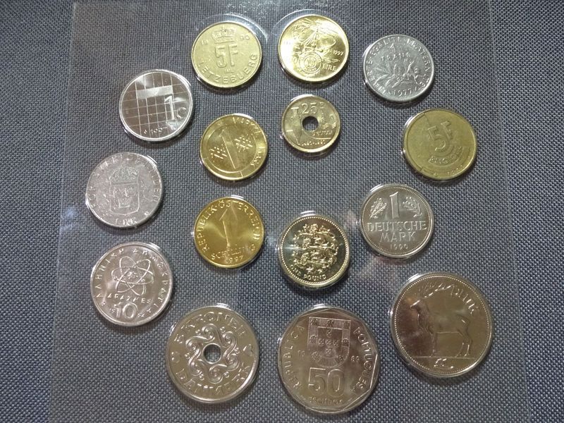 Münzen Set Europa 15x Länder 1977 - 1997 Erhaltung Münzen Set Europa 15x Länder 1977 - 1997 Erhaltung