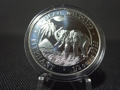 Silbermünze Somalia Elefant 2017 50 Shillings African Wildlife 1/2 Oz Unze Silbermünze Somalia Elefant 2017 50 Shillings African Wildlife 1/2 Oz Unze