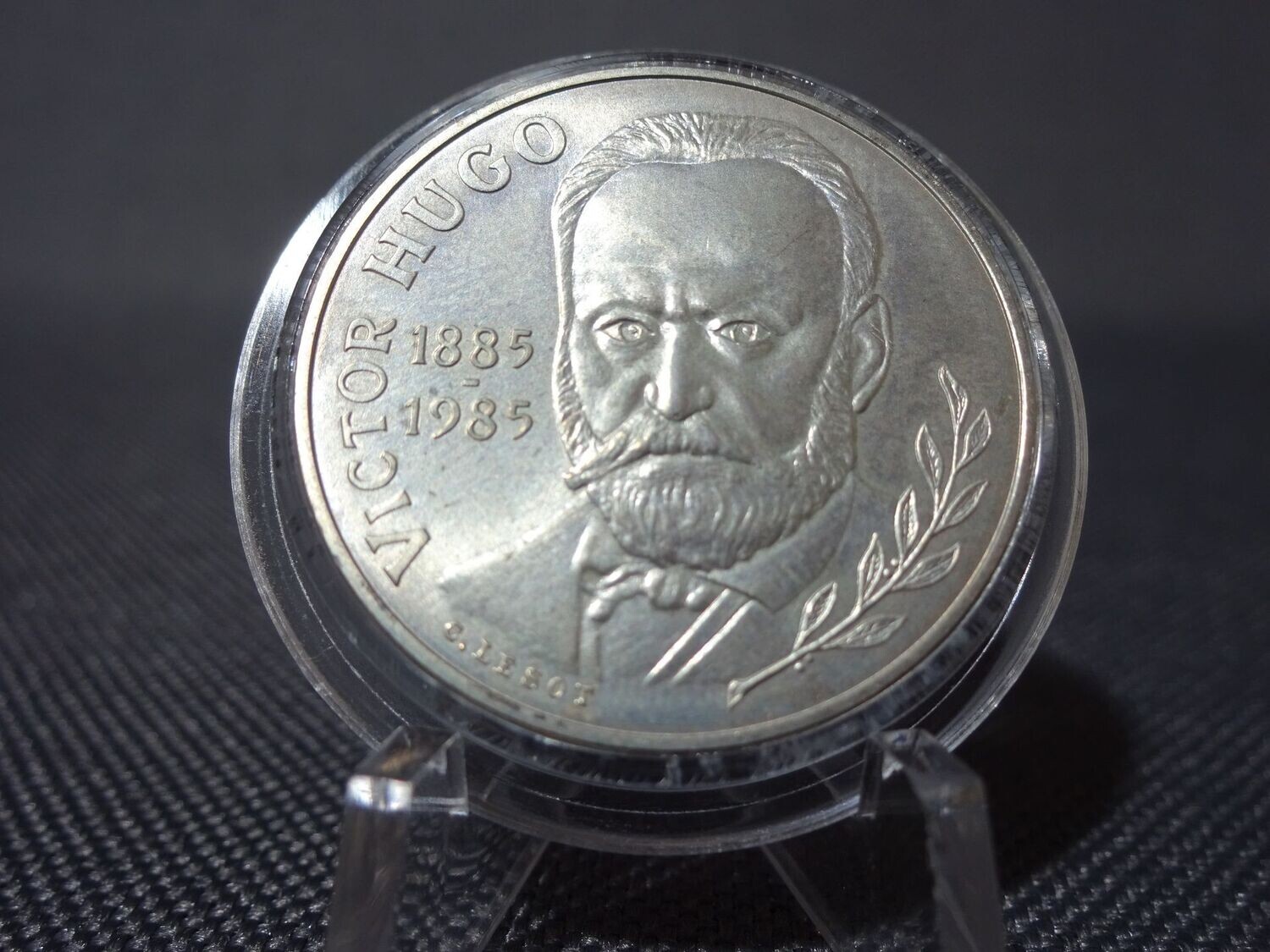 Silbermünze Frankreich 1985 10 Francs Victor Hugo