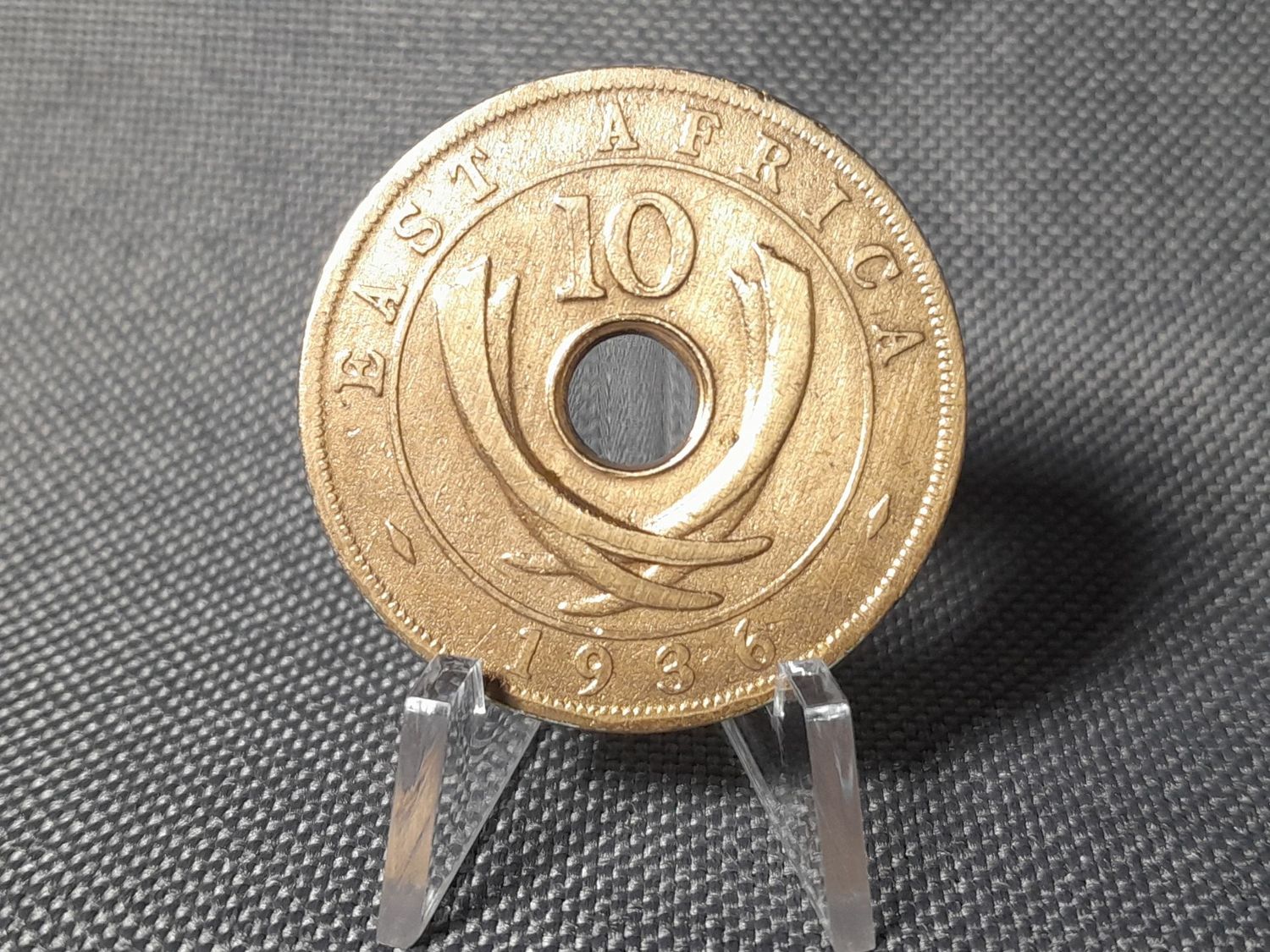 Münze Ostafrika 1936 10 Cents König Edwards VIII. East Africa Erhaltung