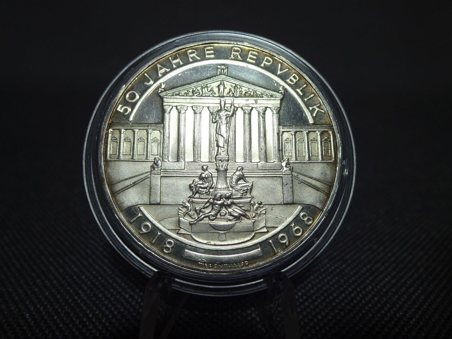 Silbermünze 1968 50 Schilling 50 Jahre Republik Parlament PP Proof Silbermünze 1968 50 Schilling 50 Jahre Republik Parlament PP Proof