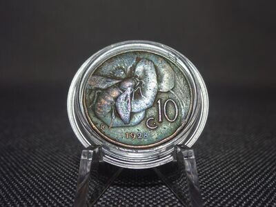 Münze Italien 1928 10 Centesimi Honigbiene Vittorio III.