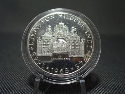 Silbermünze Österreich 1968 25 Schilling Belvedere Schloss Hildebrandt Proof