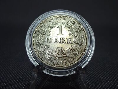 Silbermünze Deutsches Kaiserreich 1910 G 1 Mark Karlsruhe