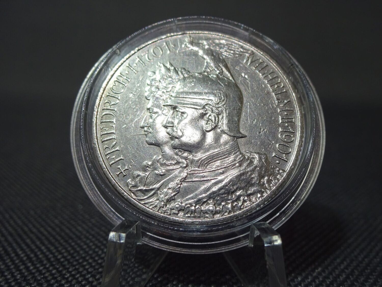 Silbermünze Deutsches Kaiserreich 1901 A 2 Mark König Friedrich I. Wilhelm II. 200 Jahre Preussen