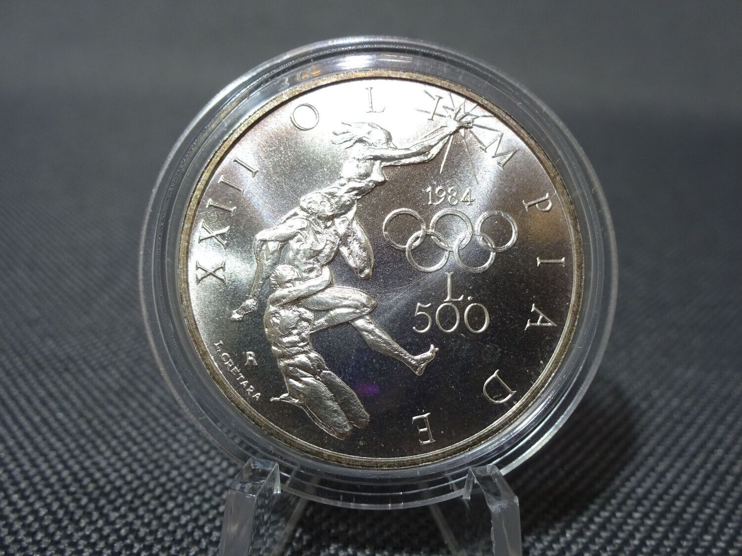 Silbermünze San Marino 1984 500 Lire Olympiade XXIII. USA Los Angeles Silbermünze San Marino 1984 500 Lire Olympiade XXIII. USA Los Angeles