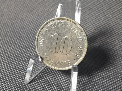 Münze Deutsches Kaiserreich 1909 J 10 Pfennig Hamburg Erhaltung