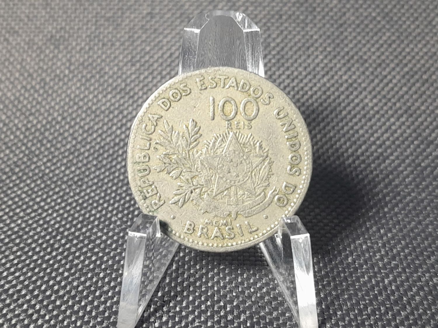 Münze Brasilien 1901 100 Reis Estados Brasil