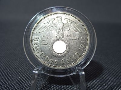 Silbermünze Drittes Reich 1939 G 2 Reichsmark Hindenburg Karlsruhe Silbermünze Drittes Reich 1939 G 2 Reichsmark Hindenburg Karlsruhe