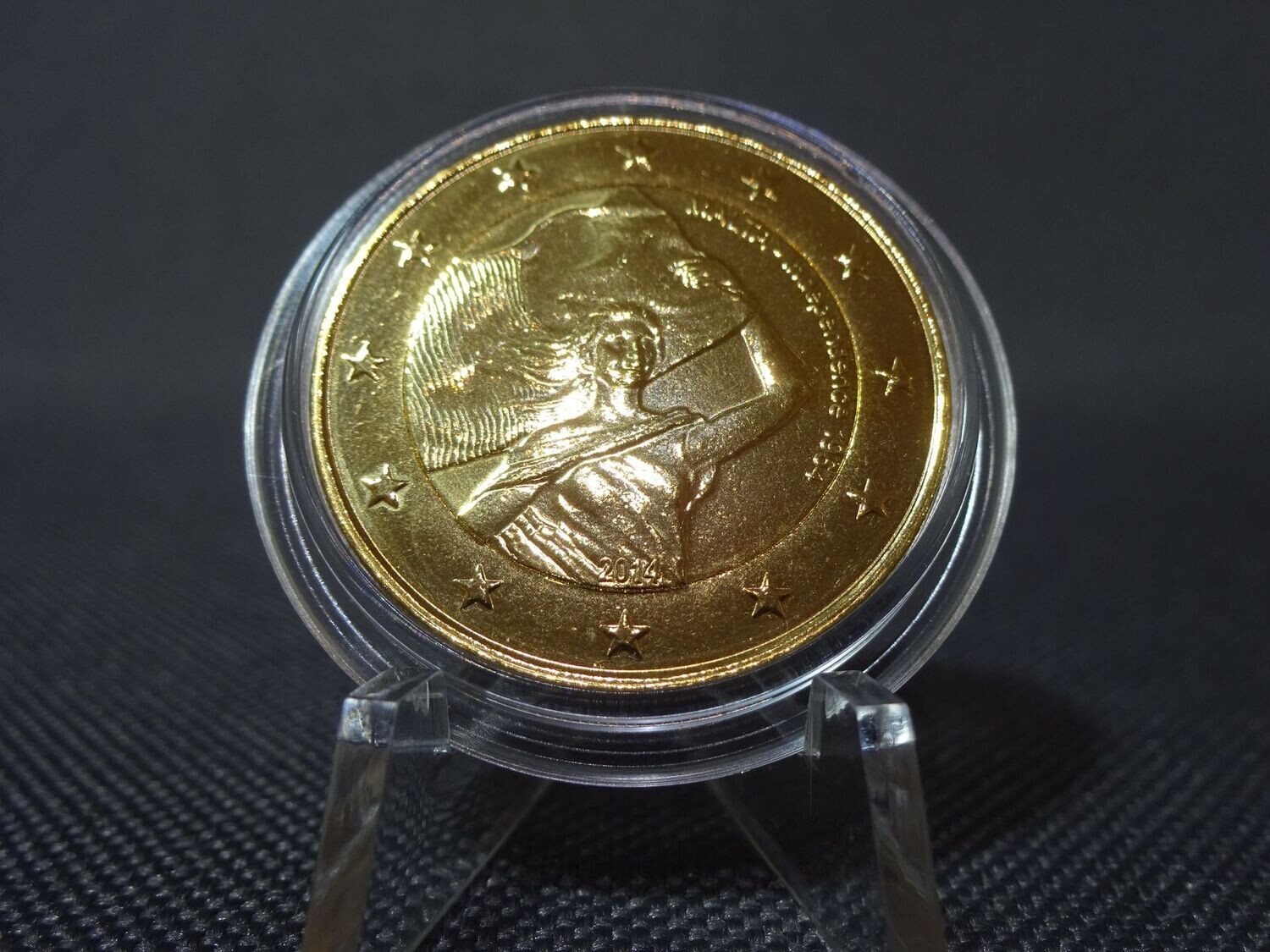 Münze Malta 2014 2 Euro 50 Jahre Unabhängigkeit Vergoldet