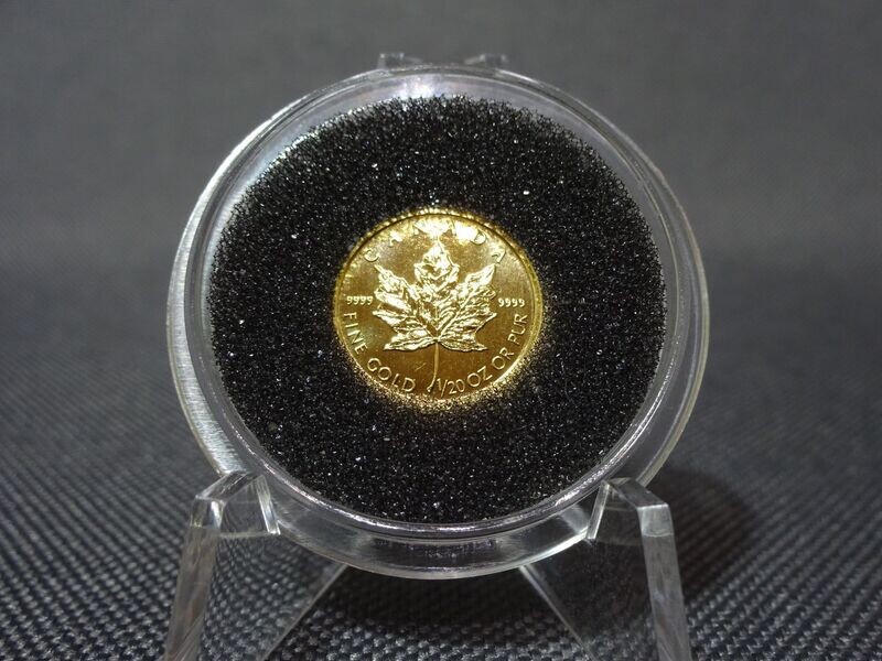 Goldmünze Kanada 1996 1 Dollar Maple Leaf 1/20 Oz Unze Erhaltung Goldmünze Kanada 1996 1 Dollar Maple Leaf 1/20 Oz Unze Erhaltung