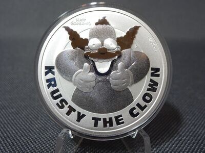 Silbermünze Tuvalu 2020 1 Dollar Krusty The Clown Simpsons 1 Oz Unze