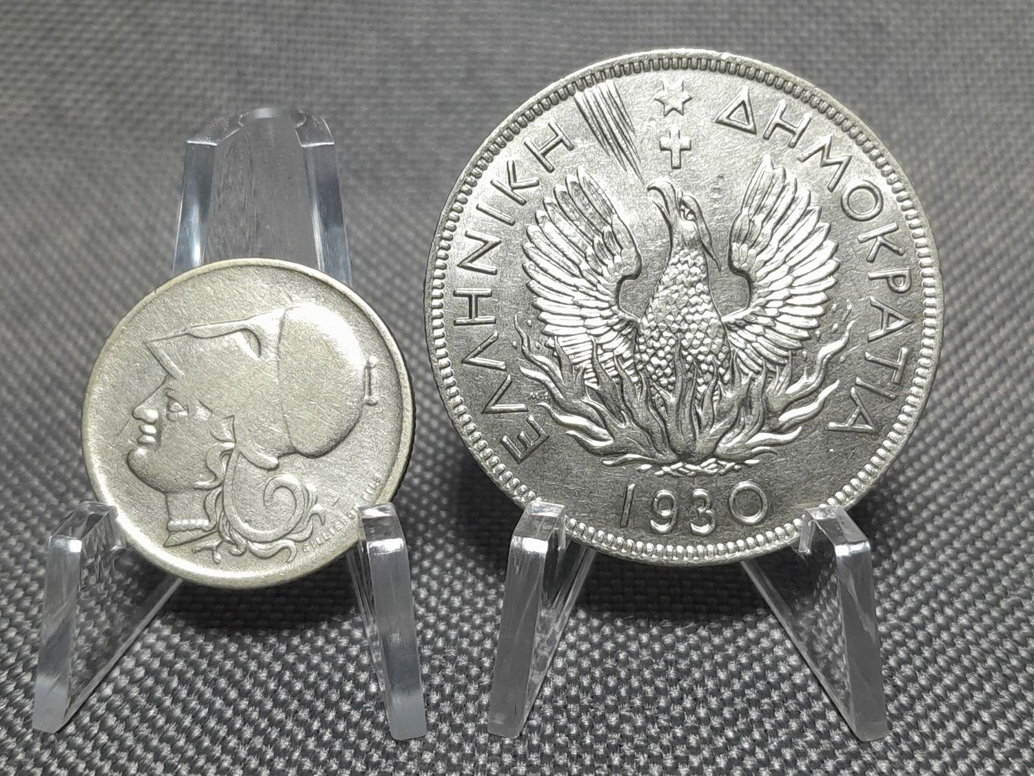 Münzen Set Griechenland 1926 1930 50 Lepta 5 Drachmen Münzen Set Griechenland 1926 1930 50 Lepta 5 Drachmen