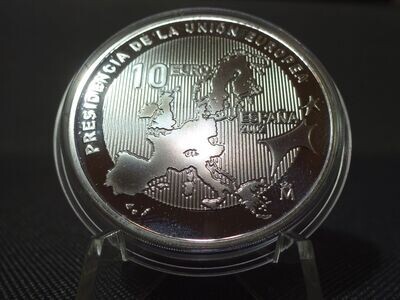 Silbermünze Spanien 2002 10 Euro Spanische EU-Ratspräsidentschaft PP Proof Silbermünze Spanien 2002 10 Euro Spanische EU-Ratspräsidentschaft PP Proof