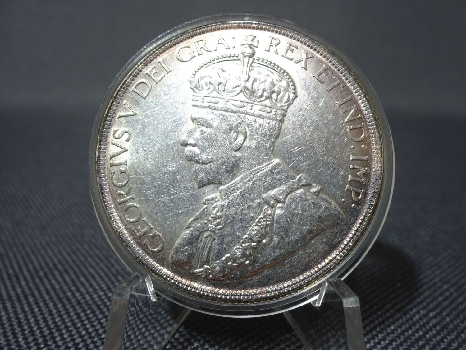 Silbermünze Kanada 1936 1 Dollar Kanu Indianer King George V. Silbermünze Kanada 1936 1 Dollar Kanu Indianer King George V.