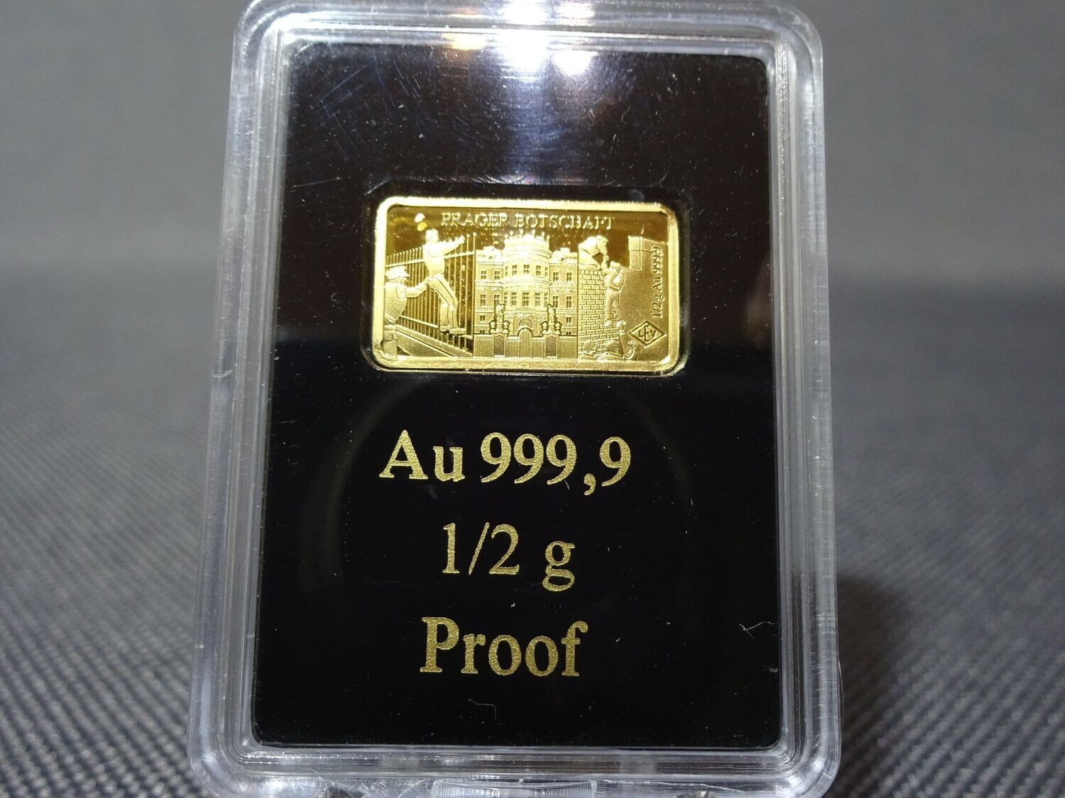 Goldbarren Deutschland Prager Botschaft Proof 0,5 g