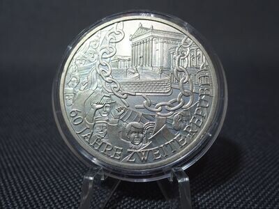 Silbermünze Österreich 2005 10 Euro 60 Jahre Zweite Republik Silbermünze Österreich 2005 10 Euro 60 Jahre Zweite Republik